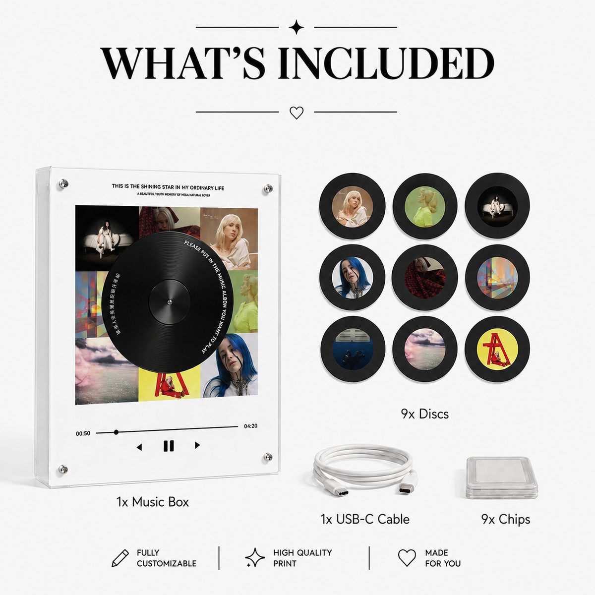 VinylMoments Billie Eilish Edition — what's included
